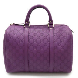 Gucci Guccissima Handbag Boston Bag Leather Purple